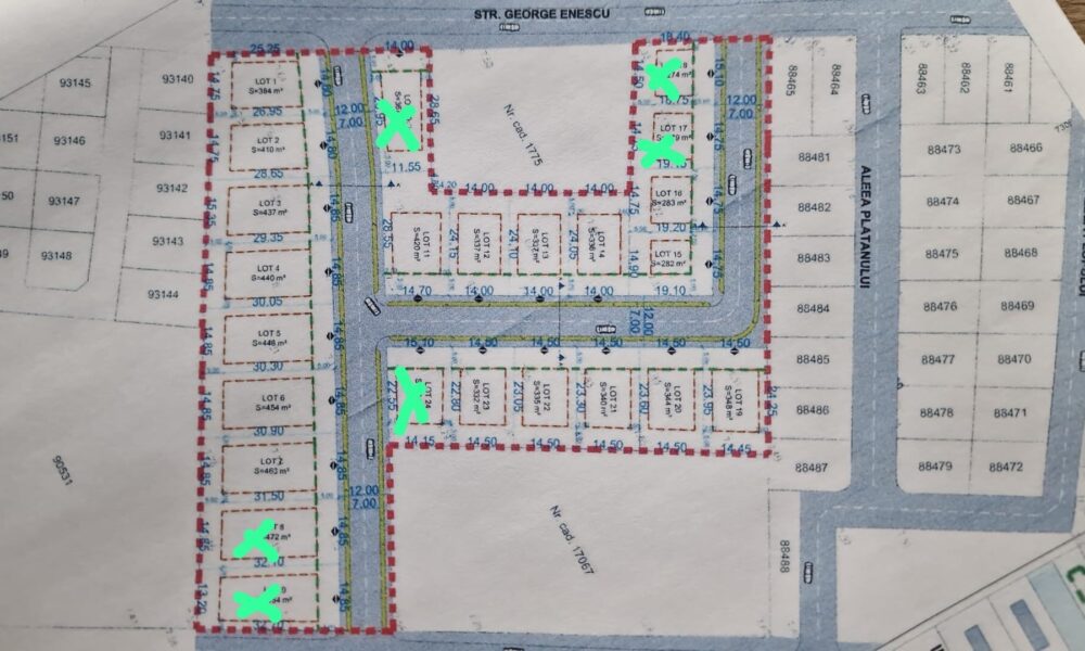 Plan de lotizare întocmit de CadConstruct